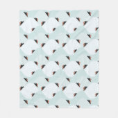 雪よくはしゃぐ模様のペンギン フリースブランケット (正面)