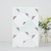 雪よくはしゃぐ模様のペンギン 便箋 (スタンド正面)