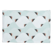 雪よくはしゃぐ模様のペンギン 枕カバー (裏面)