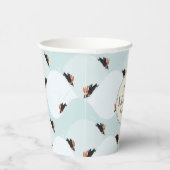 雪よくはしゃぐ模様のペンギン 紙コップ (右)