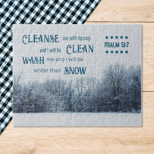 雪よりも白い、聖書の聖句 ジグソーパズル