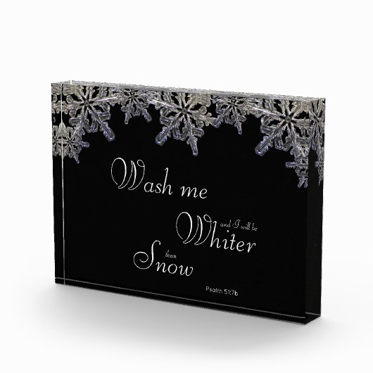 雪より白黒の結晶の雪片 フォトブロック (右)