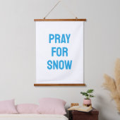 雪よ降れ、冬のスキー小屋の装飾 吊り下げ型タペストリー (寝室)