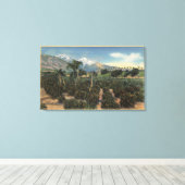 雪をかぶったオレンジグローブシーン キャンバスプリント (インサイチュ (ウッドフロア))