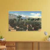 雪をかぶったオレンジグローブシーン キャンバスプリント (インサイチュ (リビング))