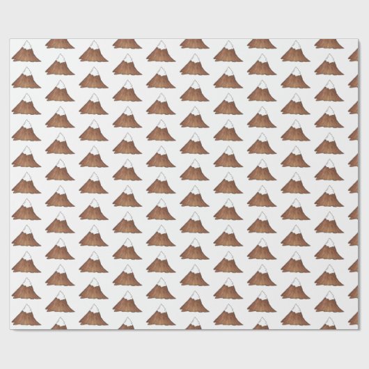 雪をかぶったピークマウンテンレンジ登山屋外 ラッピングペーパー (フラット)