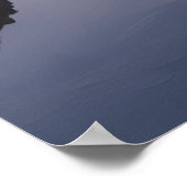 雪をかぶった山々を日の出で ポスター (角)