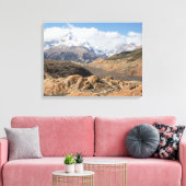 雪をかぶった山々 キャンバスプリント (インサイチュ (リビング))