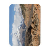 雪をかぶった山々 マグネット (縦)