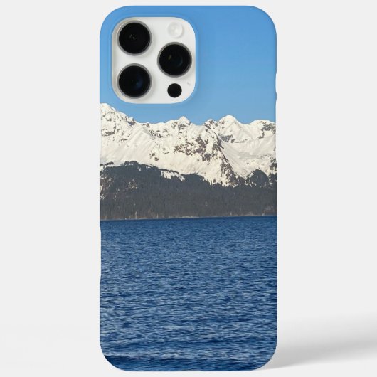 雪をかぶった山と海のiPhoneケース Case-Mate iPhoneケース (裏面)
