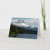 雪をかぶった山フード風景 箔シーズンカード (正面)