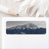 雪をかぶった山頂 ラベル (インサイチュ)