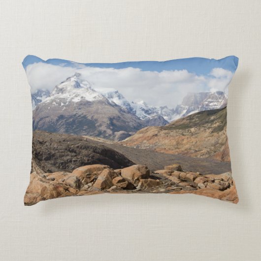 雪をかぶった山 アクセントクッション (正面)