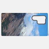 雪をかぶった険しい山サムスンケース SAMSUNG GALAXYケース (裏面横)