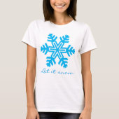 雪をカスタマイズおもしろい可能 Tシャツ (正面)
