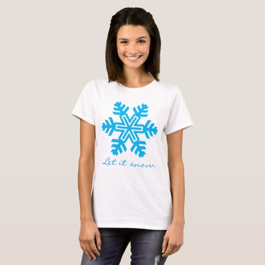 雪をカスタマイズおもしろい可能 Tシャツ (正面フル)