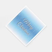 雪をテーマにしたクリスマス紙ナプキン スタンダードランチョンナプキン (角)