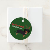 雪を介してダックスシュントかわいいドキシトインデアードッグ フェイバータグ (インサイチュ)