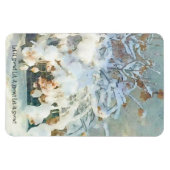 雪を入れる – 雪あじさいの木 マグネット (横)