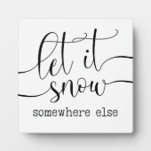 雪を別の場所でクリスマスのサインに置く フォトプラーク (正面)