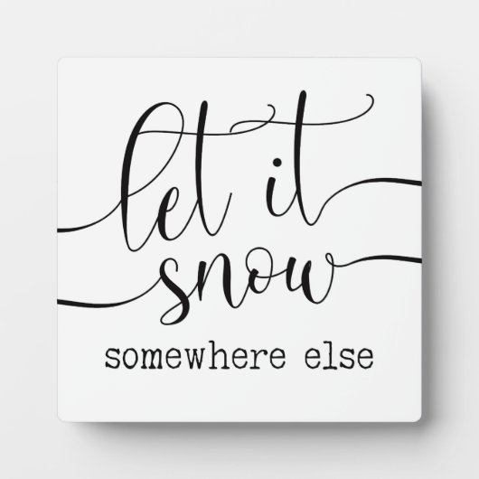 雪を別の場所でクリスマスのサインに置く フォトプラーク (正面)