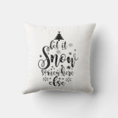 雪を別の場所に白黒休日 クッション (裏面)