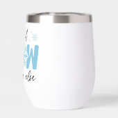 雪を別の場所に降らせる – 冬おもしろいのデザイン (背面)