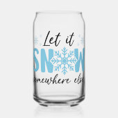 雪を別の場所に降らせる – 冬おもしろいのデザイン ガラス缶 (正面)