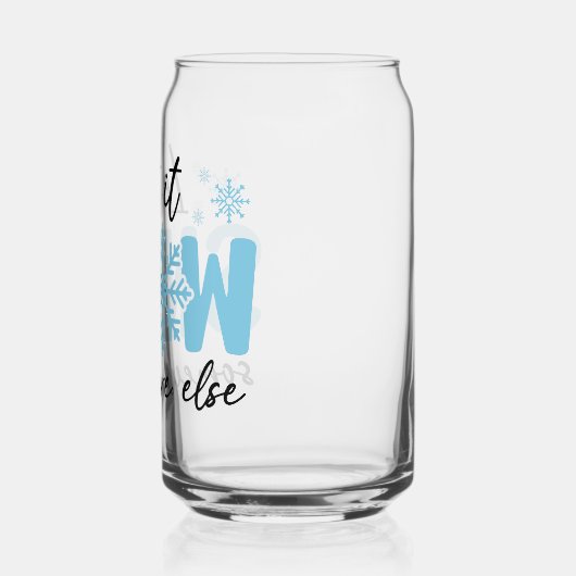 雪を別の場所に降らせる – 冬おもしろいのデザイン ガラス缶 (左)