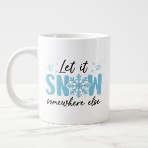 雪を別の場所に降らせる – 冬おもしろいのデザイン ジャンボコーヒーマグカップ