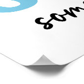 雪を別の場所に降らせる – 冬おもしろいのデザイン ポスター (角)