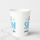 雪を別の場所に降らせる – 冬おもしろいのデザイン 紙コップ (右)