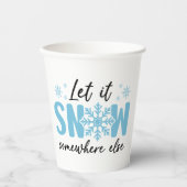 雪を別の場所に降らせる – 冬おもしろいのデザイン 紙コップ (正面)