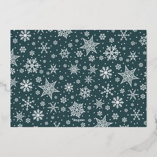 雪を完全に撮影 箔シーズンカード (裏面)