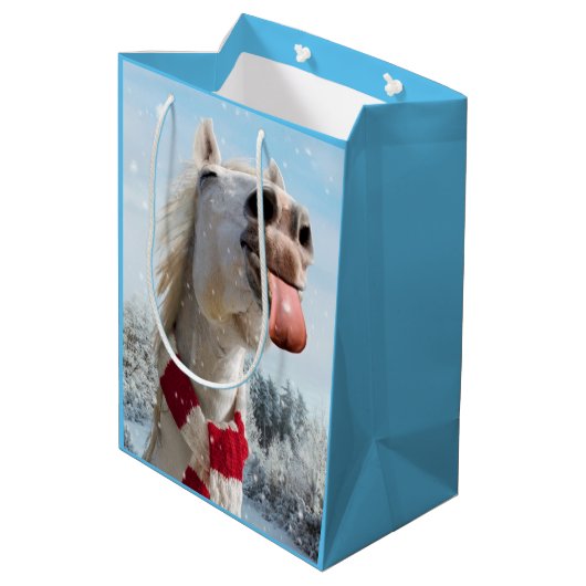 . .雪を引く馬 ミディアムペーパーバッグ (裏面アングル)