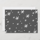 雪を振り掛けお洒落るクリスマスの写真グリーティング シーズンカード (裏面)