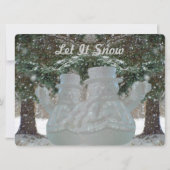 雪を振る雪だるま シーズンカード (正面)