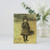 雪を渡るリング幸せな鐘 シーズンポストカード (スタンド正面)