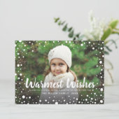 雪を温かく願う | 休日の挨拶写真 シーズンカード (スタンド正面)