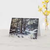 雪を溶かすポールセザンヌ。 Fontainbleau カード (黄色い花)