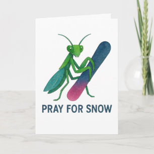 雪を祈って カマキリ スノーボード ウィンター カード