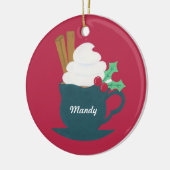 雪を積む1杯 セラミックオーナメント (左)