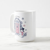 雪を積む コーヒーマグカップ (正面左)