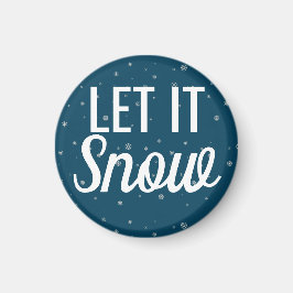 雪を積んで青く雪を積モダンめ マグネット