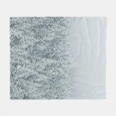 雪を覆う木 フリースブランケット (正面(横))