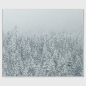 雪を覆う木 ラッピングペーパー (フラット)