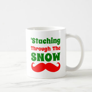 雪を通したおもしろいなStaching コーヒーマグカップ