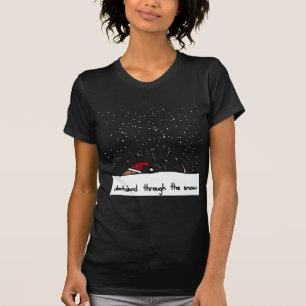 雪を通したダックスフント Tシャツ