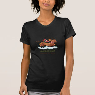 雪を通したダックスフント Tシャツ