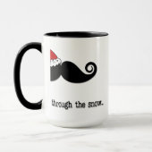 雪を通したStaching… -マグ マグカップ (左)